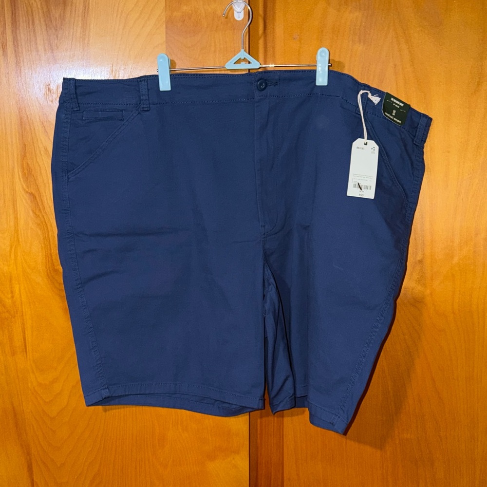 Navy Men's Flat Front Shorts